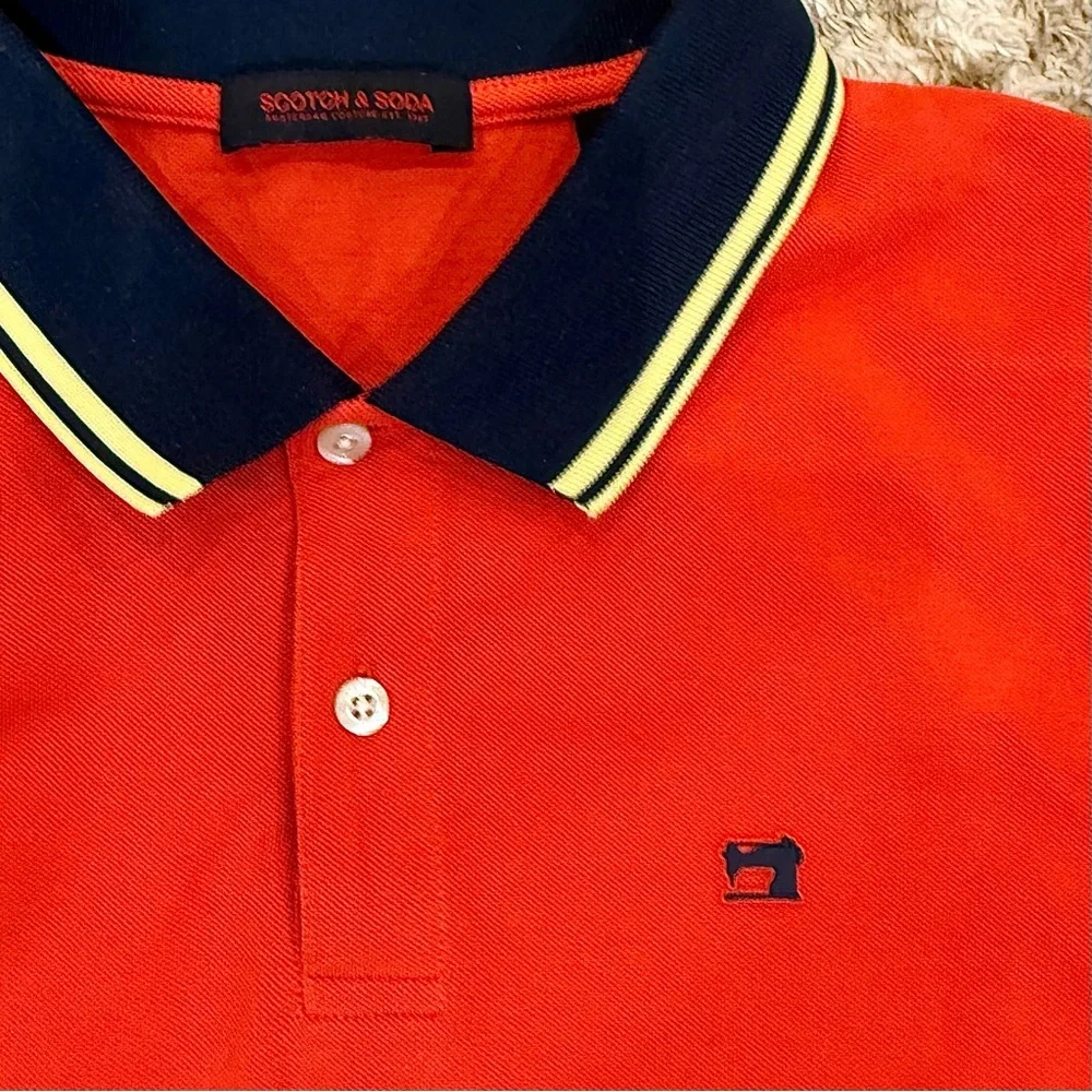 NWOT Scotch & Soda Red & Navy Polo